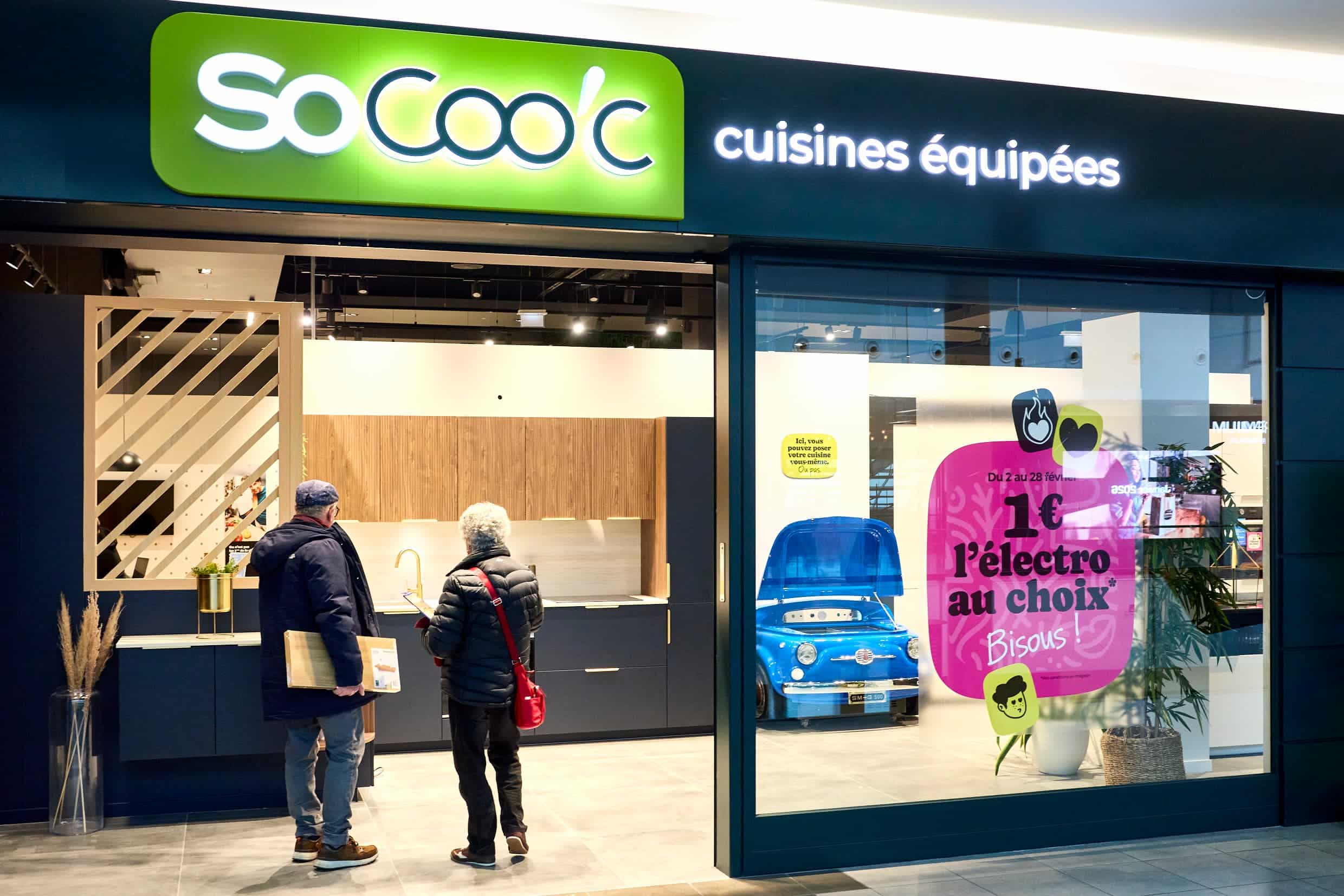 Entrée magasin de cuisine SoCoo'c centre commercial Domus Paris
